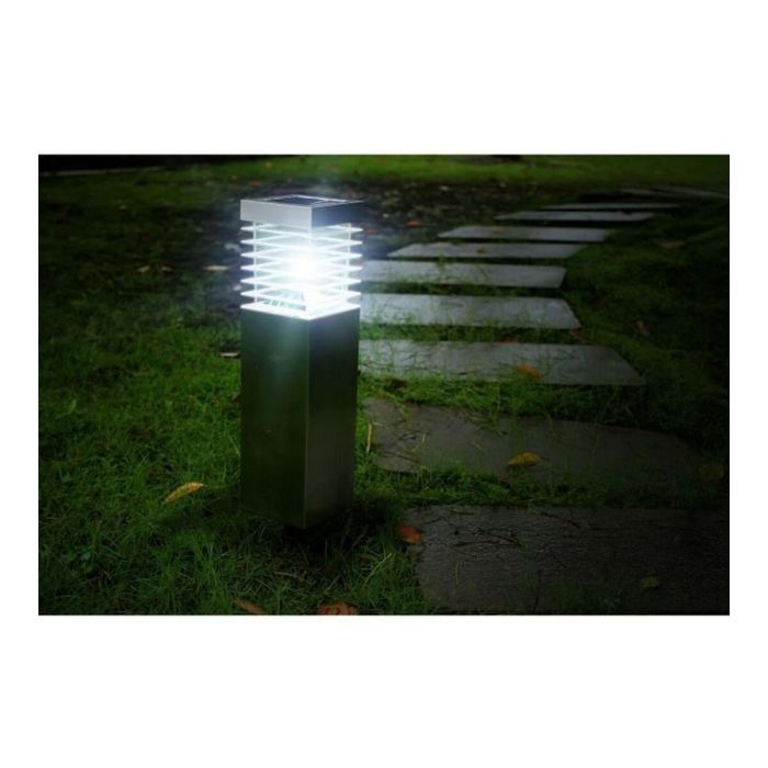 Lámpara solar Galix Sergioro Gris Acero Inoxidable 6 W 25 lm 10 x 47,6 x 10 cm 2
