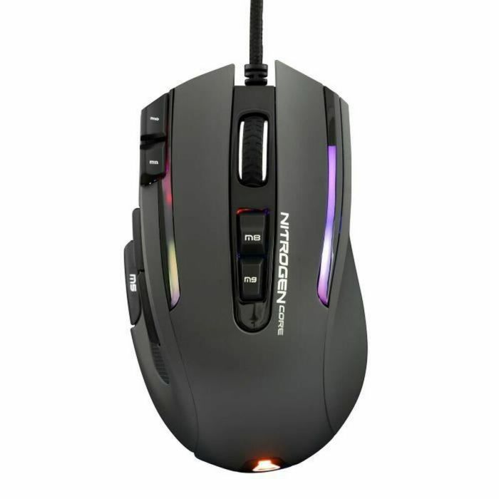 G-Lab Illuminated Rgb Gaming Mouse - 12000 Dpi - Software - Grey (KULT-NITROGEN-CORE)