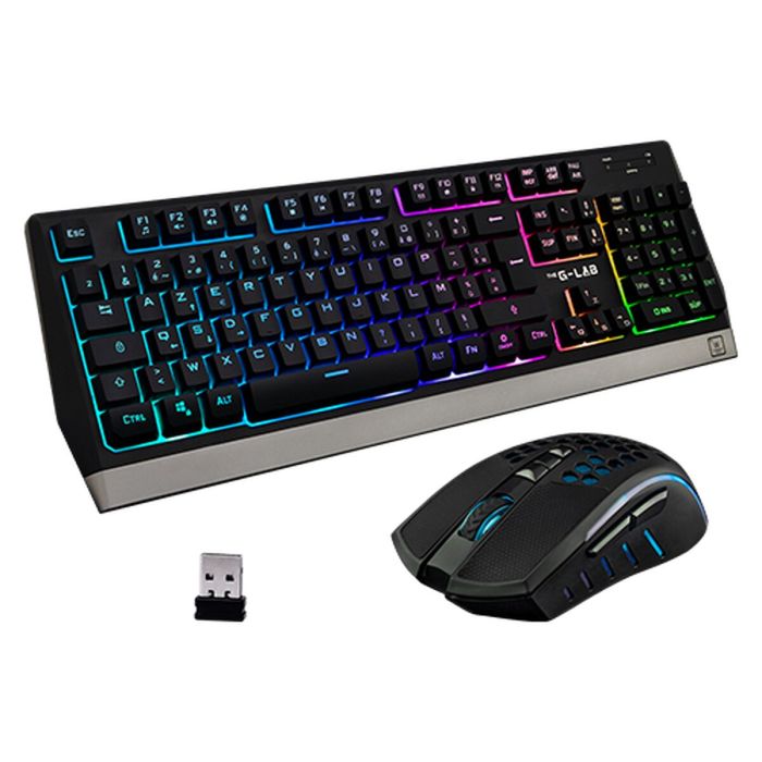 THE G-LAB Wireless Gaming Combo - Mouse + Keyboard - Spanish Layout (COMBO-TUNGSTEN/SP)