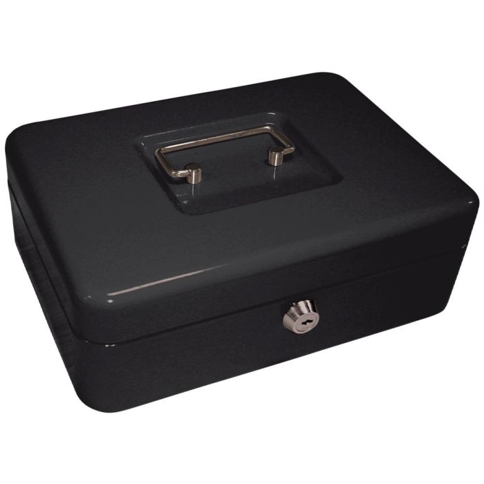 Caja Caudales Q-Connect 10-' 250x180X90 mm Negra Con Portamonedas 1