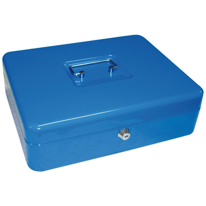 Caja Caudales Q-Connect 12-' 300x240X90 mm Azul Con Portamonedas 1