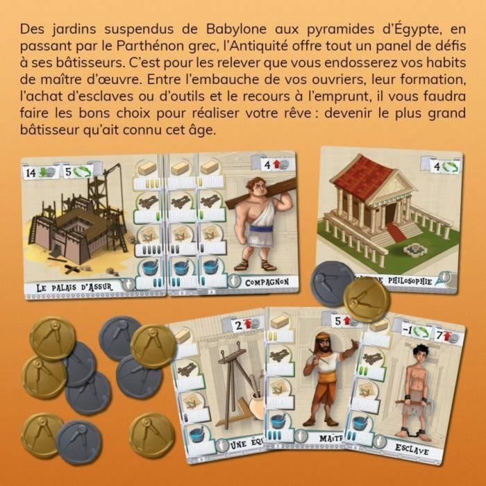 Juego de Mesa CNMEMORY Les Bâtisseurs : Antiquité (FR) (16 Piezas) 2