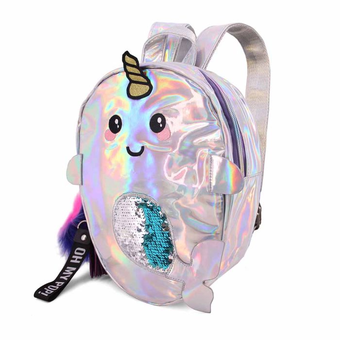 Mochila Body Pequeña Narval Oh My Pop! Plateado 1