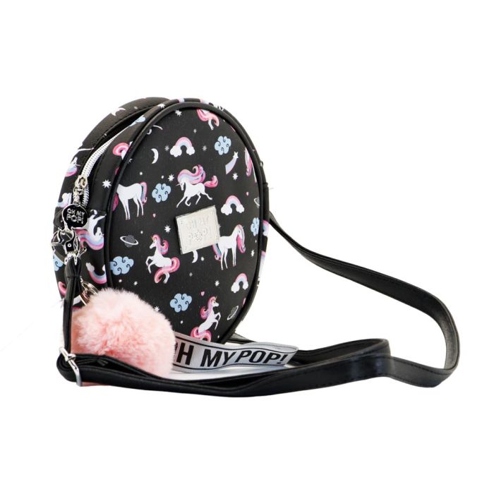 Bolso Redondo Unicorn Oh My Pop! Negro 1