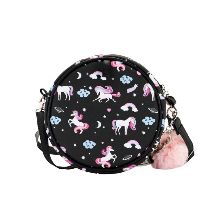 Bolso Redondo Unicorn Oh My Pop! Negro 2