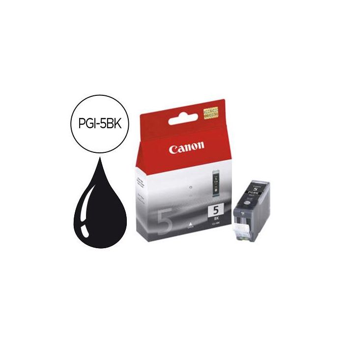 Ink-Jet Canon Ip3300 4200 4300 5200 5200R 5300 Mp500 530 600 800 810 Ix4000 5000 Negragran Capacidad Pgi-5Bk