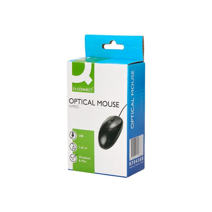 Raton Q-Connect Optico 800 Dpi Usb 1,5 grhz Negro 9