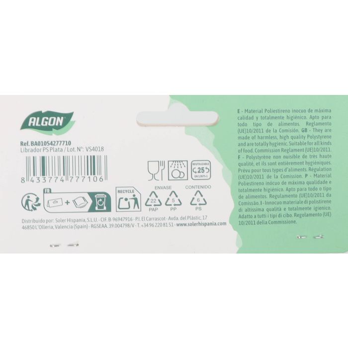 Librador Ps Plata Algon - Algon (24 Unidades) 5 Librador Ps Plata Algon - Algon (24 Unidades) 5