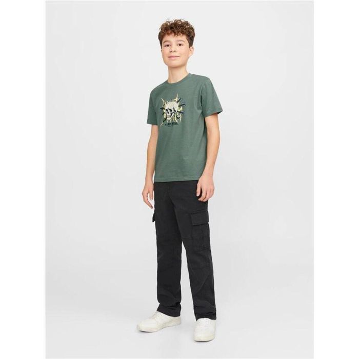 Camiseta de Manga Corta Infantil Jack & Jones Jorheavens Neck Oliva 4