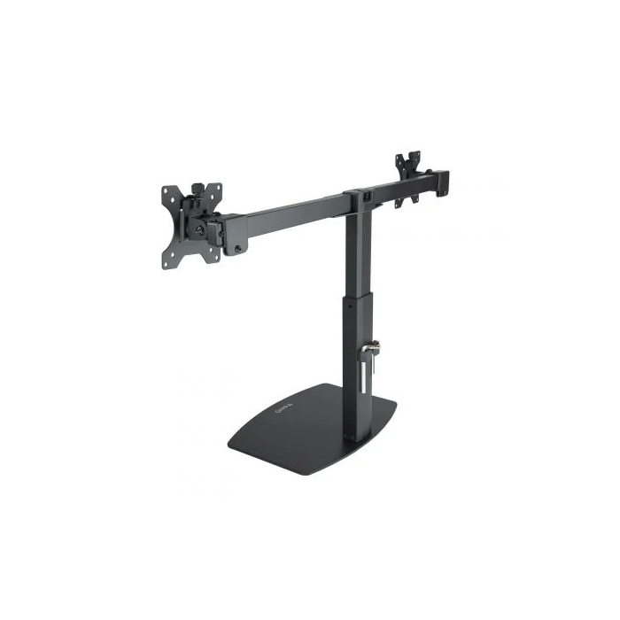 TooQ Soporte Sobremesa 2 Monitores DB1727TN-B Giratorio Inclinable hasta 6kg por Brazo Pantallas 17'-27' VESA Negro 1