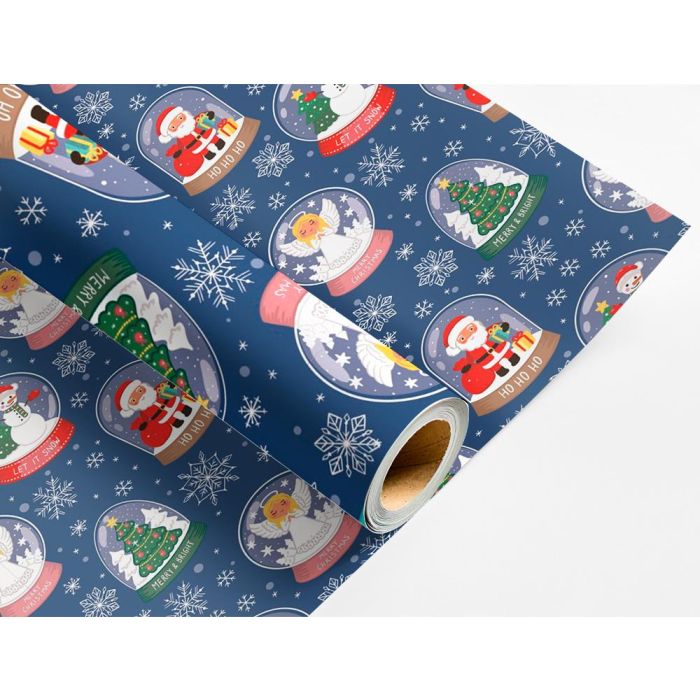 Papel De Regalo Liderpapel Navidad Rollo Ancho 70 cm Longitud 2 Mt Gramaje 60 gr Diseños Surtidos C-2024 50 unidades 10