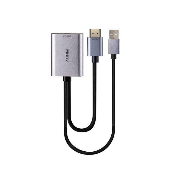 Lindy Convertidor HDMI a USB-C con Alimentación USB - Soporte 4K@60Hz para PC, Blu-ray, Monitores y Displays 1