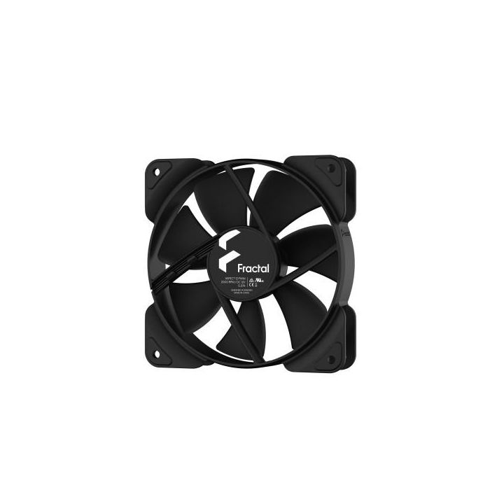 Fractal Design Aspect 12 PWM Ventilador 12 cm Negro FD-F-AS1-1203 - 2000 RPM, 56 CFM, Rodamiento tipo rifle 1
