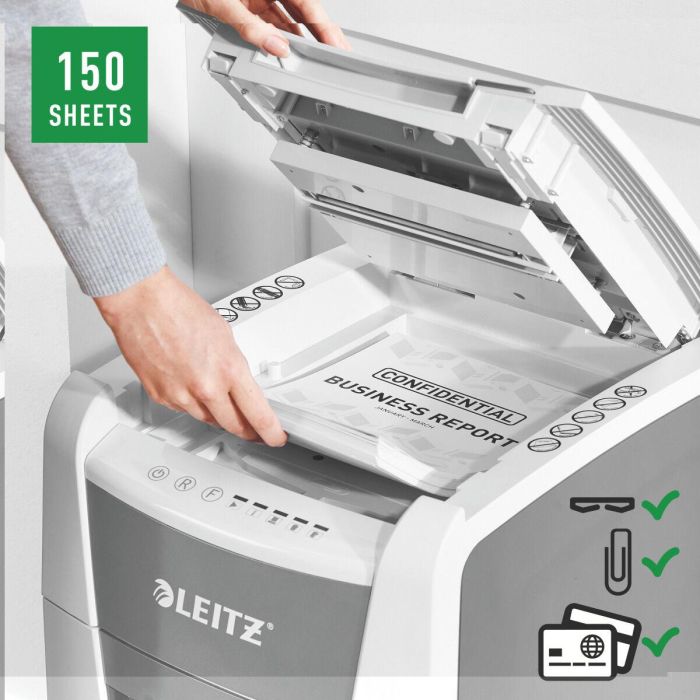Trituradora de Papel Leitz IQ 150 Autofeed P4 8 Trituradora de Papel Leitz IQ 150 Autofeed P4 8