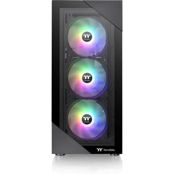 Caja de PC Mid Tower sin fuente de alimentación - THERMALTAKE View 200 TG ARGB (Negro) - ATX/Micro ATX - 3x120mm A-RGB - USB 3.0/2.0 - Vidrio templado 3