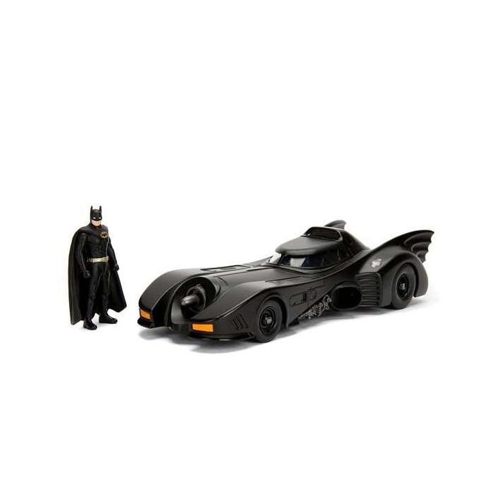 Coche metal batmóvil 1989, incluye figura batman de metal 7 cm escala 1:24 30x15x11 cm 7