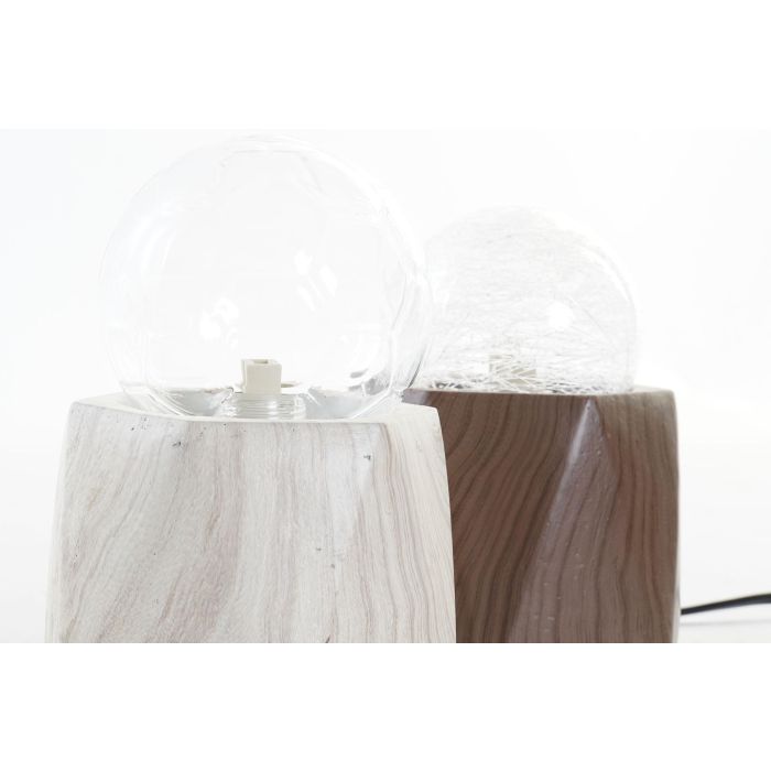 DKD Home Decor Lámpara de Sobremesa Urban de Cemento y Cristal para bombilla G9, 1 luz, 12x12x16 cm, Marrón/Marrón Oscuro (Pack 6 Unidades) 2 DKD Home Decor Lámpara de Sobremesa Urban de Cemento y Cristal para bombilla G9, 1 luz, 12x12x16 cm, Marrón/Marrón Oscuro (Pack 6 Unidades) 2