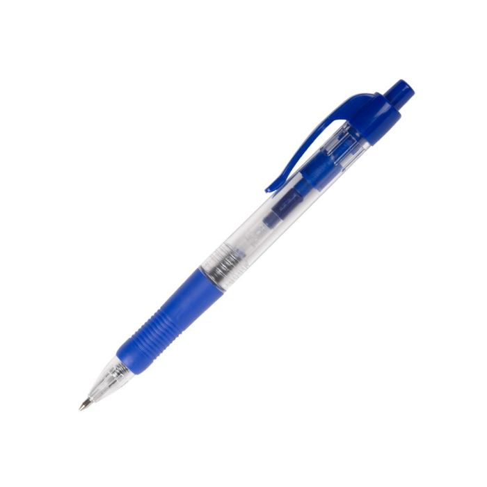 Boligrafo Q-Connect Retractil Con Sujecion De Caucho Tinta Aceite 0,7 mm Color Azul 10 unidades 1