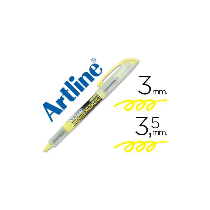 Rotulador Artline Fluorescente Ek-640 Amarillo Punta Biselada 12 unidades