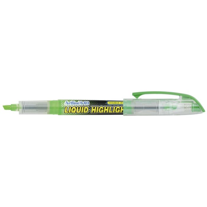 Rotulador Artline Fluorescente Ek-640 Verde Punta Biselada 12 unidades 2