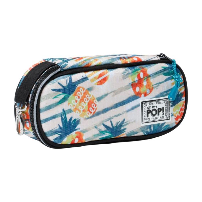 Estuche Portatodo Pencil Ananas Oh My Pop Amarillo