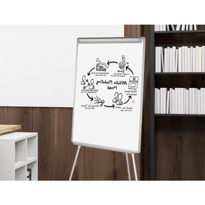 Pizarra Blanca Q-Connect Con Tripode 90x60X195 cm Para Convenciones Superficie Laminada Escritura Directa 8