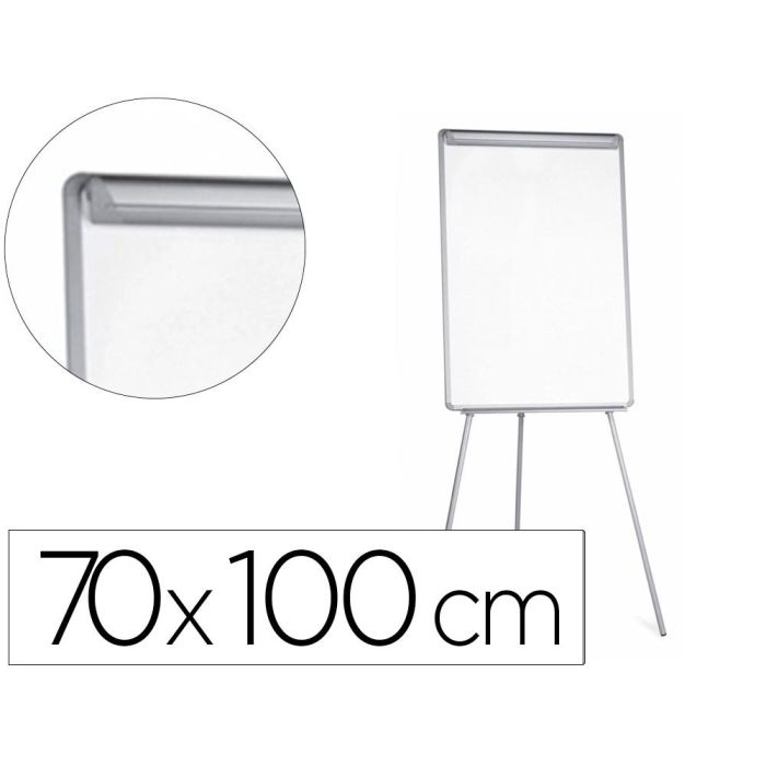 Pizarra Blanca Q-Connect Con Tripode 90x70x195 cm Para Convenciones Superficie Lacadamagnetica Escritura Directa