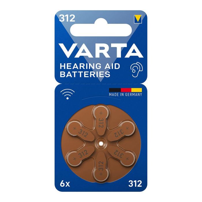 Pila para audífonos Varta Hearing Aid 312 PR41 6 Unidades