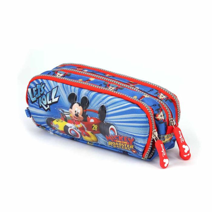 Estuche Portatodo Note Racers Disney Mickey Mouse Azul 1