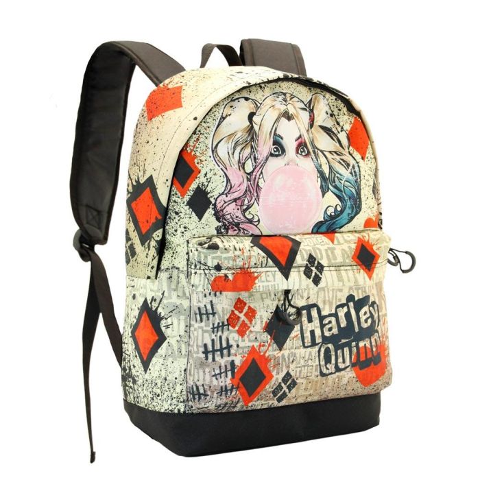 Mochila HS FAN 2.2 Mad Love DC Comics Harley Quinn Beige 2