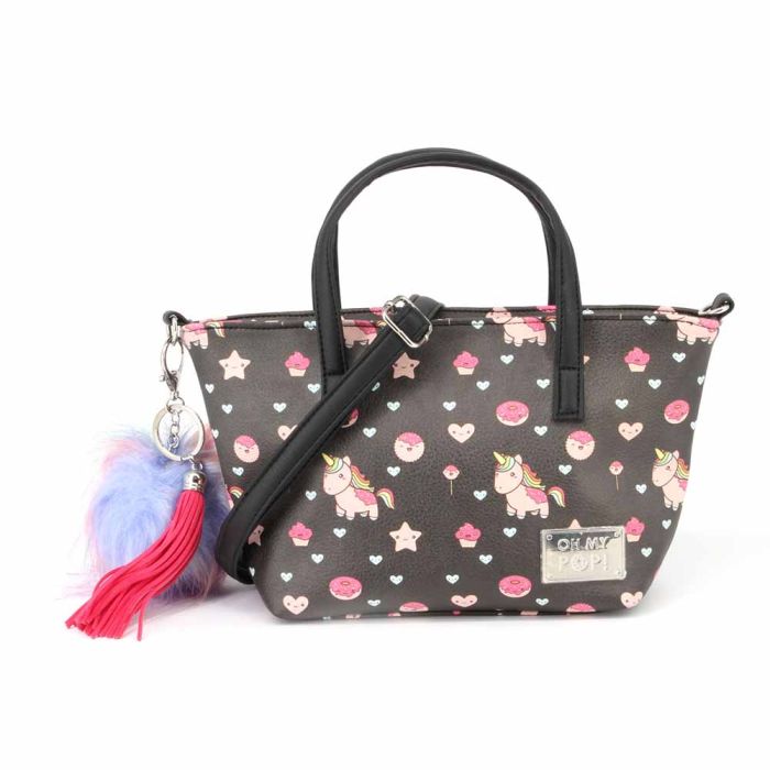 Bolso Tote Pequeño Popnicorn Oh My Pop Negro