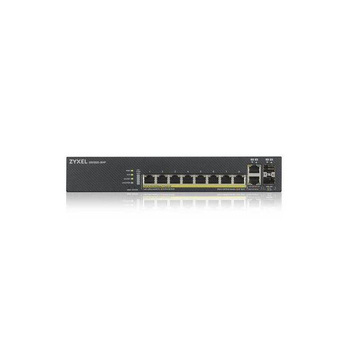 Zyxel GS1920-8HPV2 Switch Gestionado Gigabit Ethernet PoE 8 Puertos Negro
