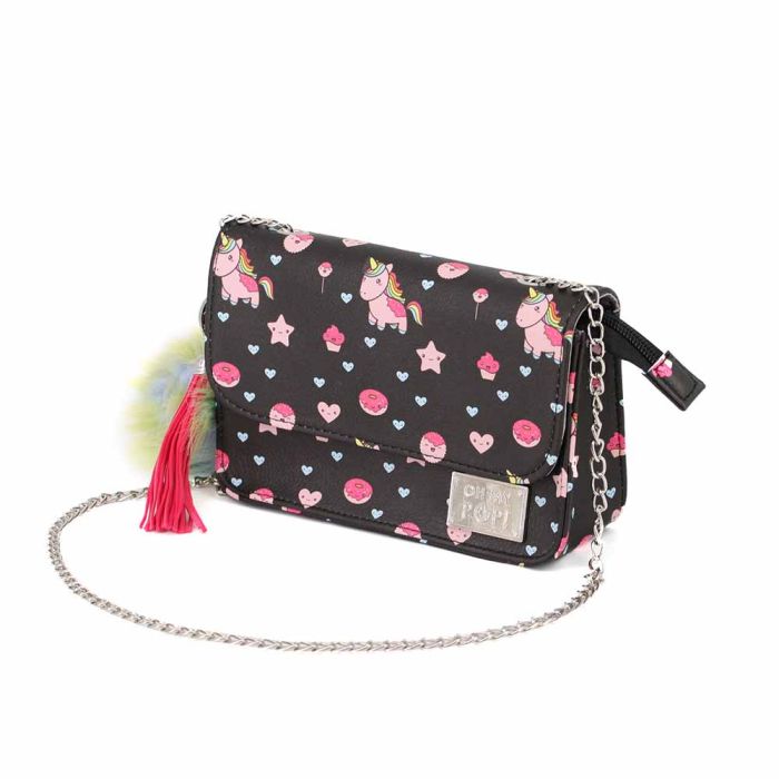 Bolso Satchel Cadena Popnicorn Oh My Pop! Negro 1