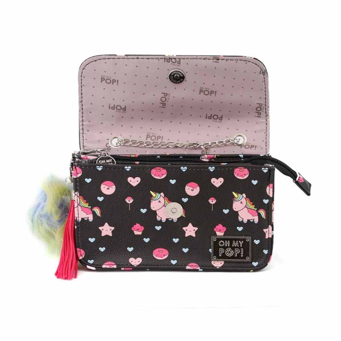 Bolso Satchel Cadena Popnicorn Oh My Pop! Negro 2