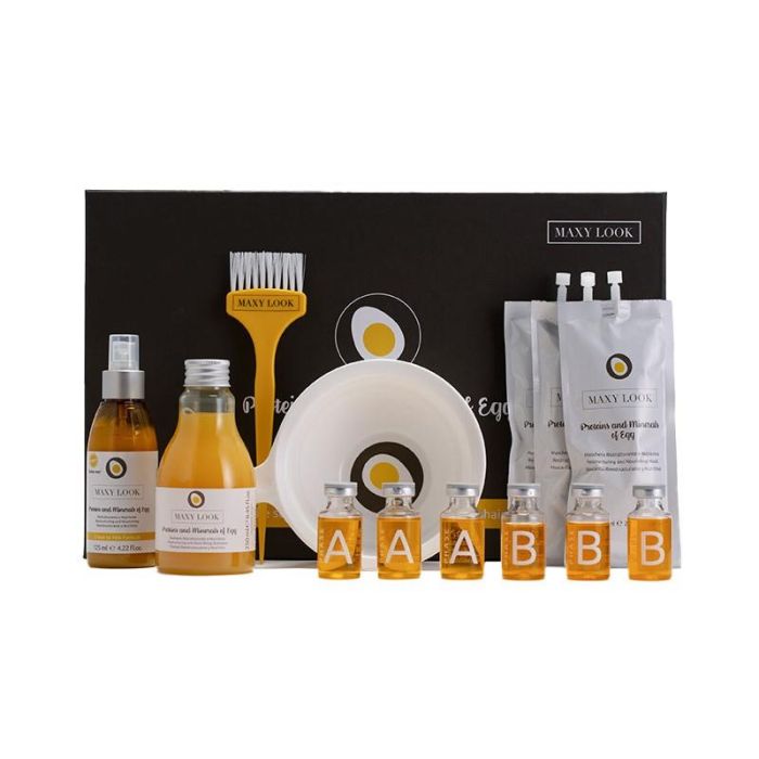 Maxy Look Kit Reestructurante Profundo con Proteínas y Minerales de Huevo para Mantenimiento en Casa