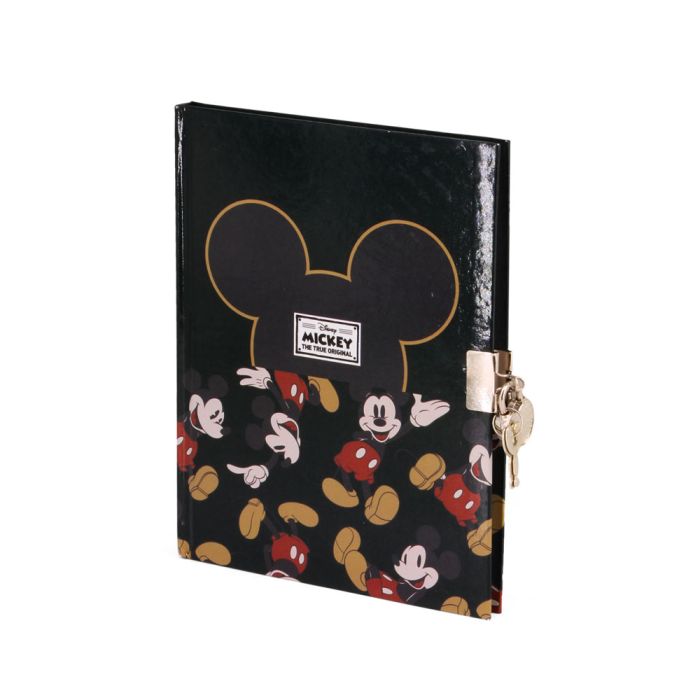 Diario con Llave True Disney Mickey Mouse Negro 1