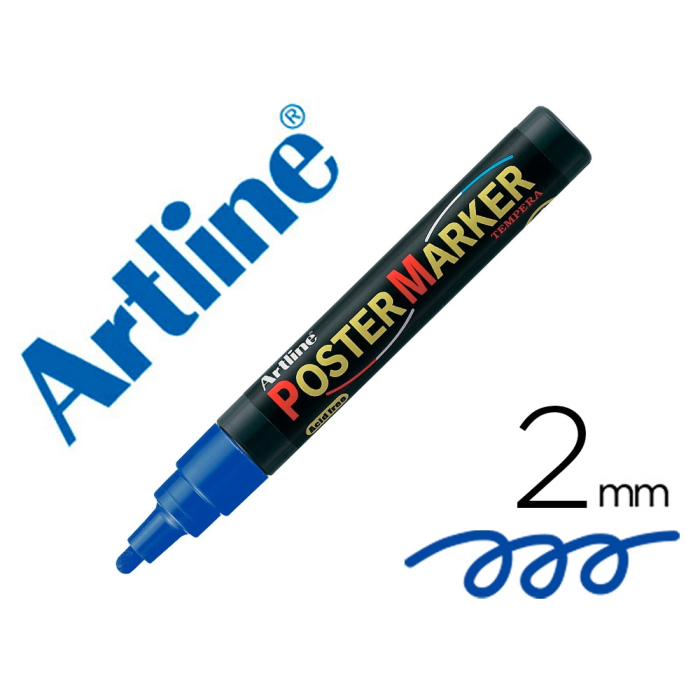 Artline EPP-4 Rotulador Poster Marker Punta Redonda 2 mm Color Azul para Cartelería 0 Artline EPP-4 Rotulador Poster Marker Punta Redonda 2 mm Color Azul para Cartelería 0