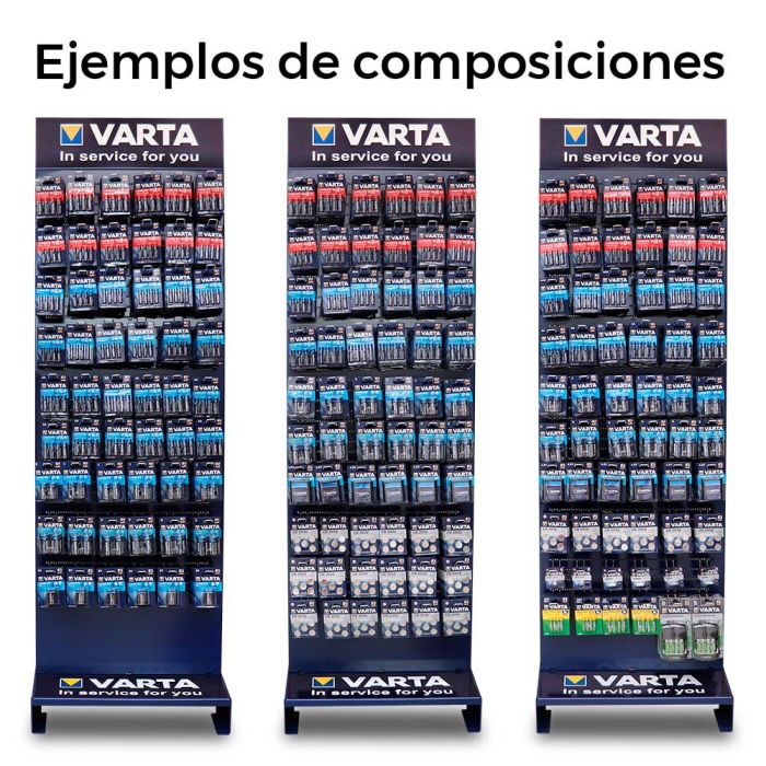 Expositor metalico 66 ganchos varta 60x40x200cm 1