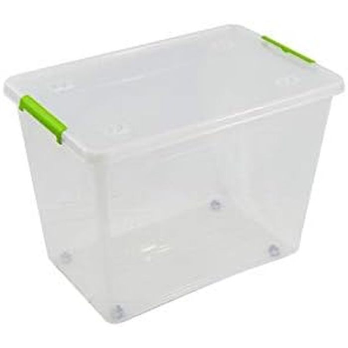 Caja de Almacenamiento con Ruedas ArtPlast Transparente 60 L Polipropileno 2