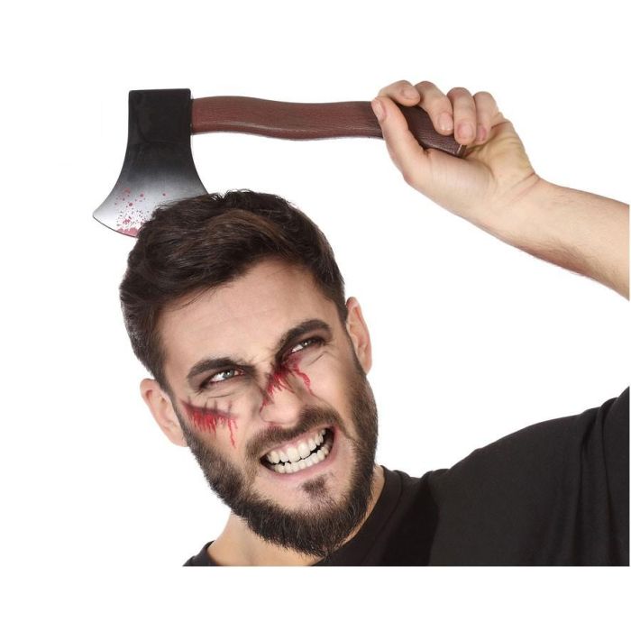 Diadema Halloween Hacha Ensangrentada 31 cm Accesorio Temática Terror