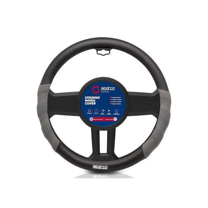 SPC SPC1101L Funda de Volante Universal para Coche Gris y Negra Antideslizante Lavable 100% Poliéster Cómoda 2 SPC SPC1101L Funda de Volante Universal para Coche Gris y Negra Antideslizante Lavable 100% Poliéster Cómoda 2