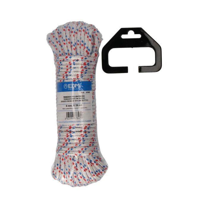 Madeja trenzada EDM 87847 Tricolor Nailon 25 m 2