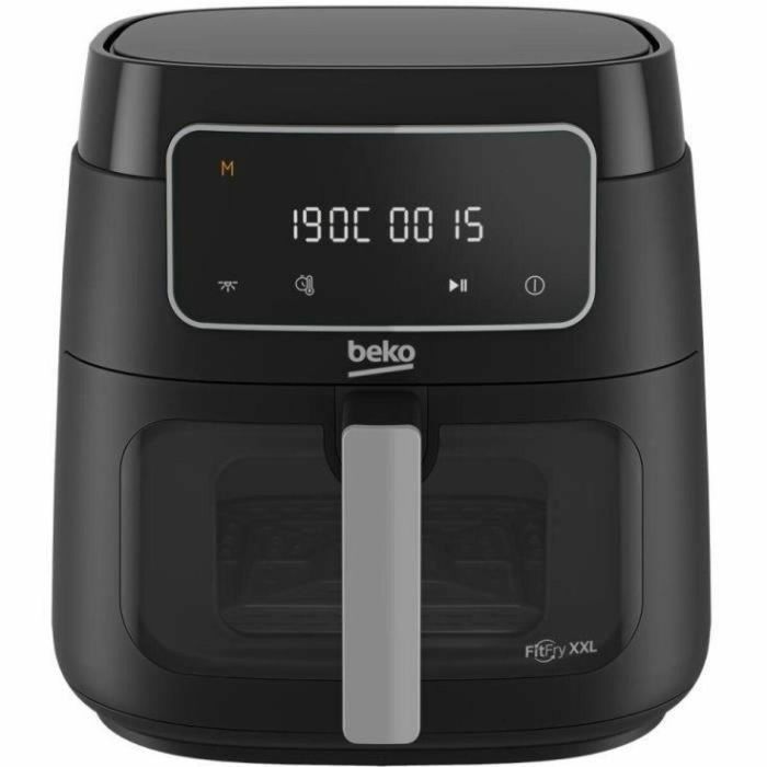 Beko FRL3374B Freidora de aire caliente multifunción, 1900W, Gran capacidad 7.6L para 2kg patatas, Pantalla LCD táctil, Negra Beko FRL3374B Freidora de aire caliente multifunción, 1900W, Gran capacidad 7.6L para 2kg patatas, Pantalla LCD táctil, Negra