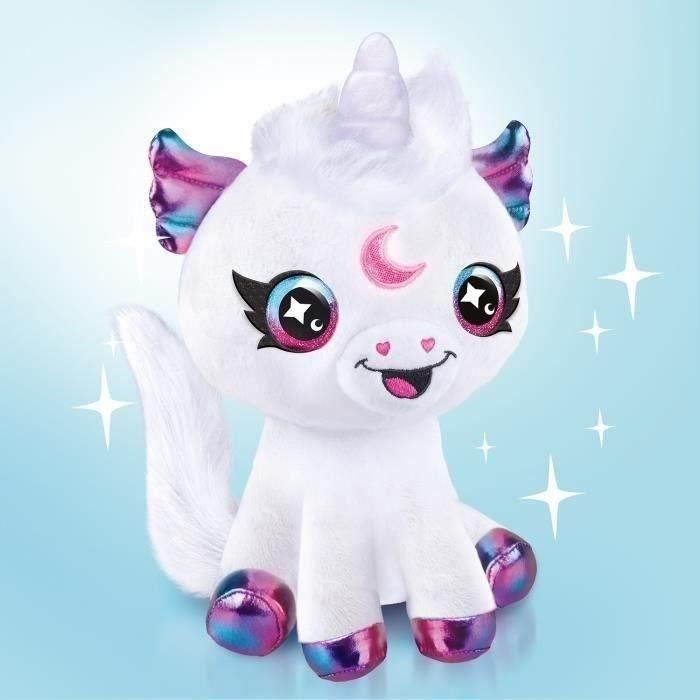Canal Toys Peluche Unicornio Mágico para Colorear y Personalizar con Aerógrafo, Rotuladores y Plantillas. Lavable y Reutilizable con Cuerno Luminoso. 1
