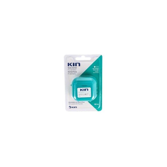 Kin Seda Dental con Cera Mentolada y Flúor para Limpieza Interdental Profunda y Protección Esmalte 50 ml
