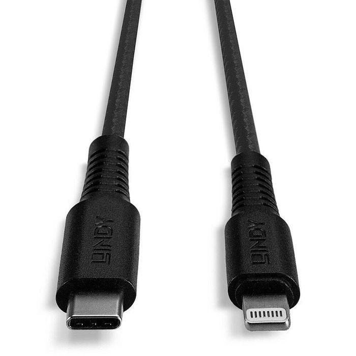 Lindy Cable Carga y Sincronización USB-C a Lightning 1m Ultra Reforzado con Fibras de Aramida, Certificado MFi Apple PD 2.0 para iPhone iPad 4 Lindy Cable Carga y Sincronización USB-C a Lightning 1m Ultra Reforzado con Fibras de Aramida, Certificado MFi Apple PD 2.0 para iPhone iPad 4