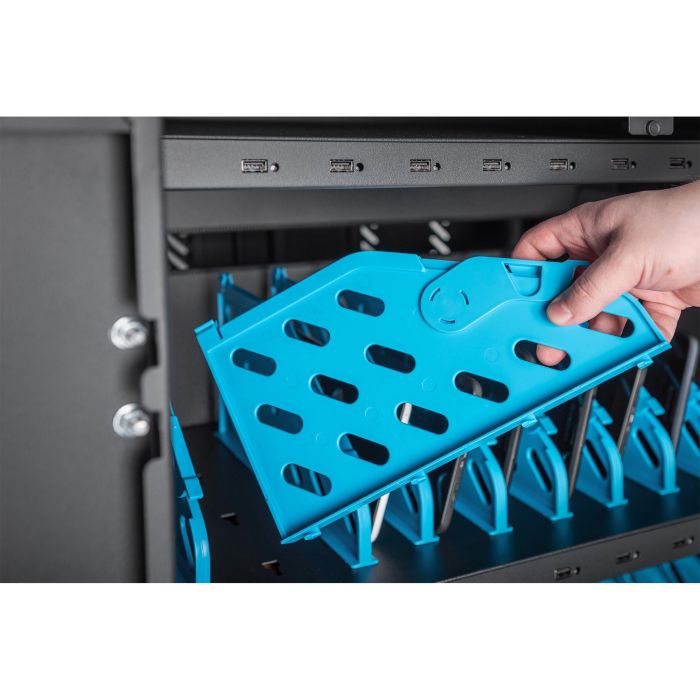 Digitus Carrito de Carga Móvil para 30 Portátiles/Tablets hasta 15.6 Pulgadas con USB-A, Negro 3