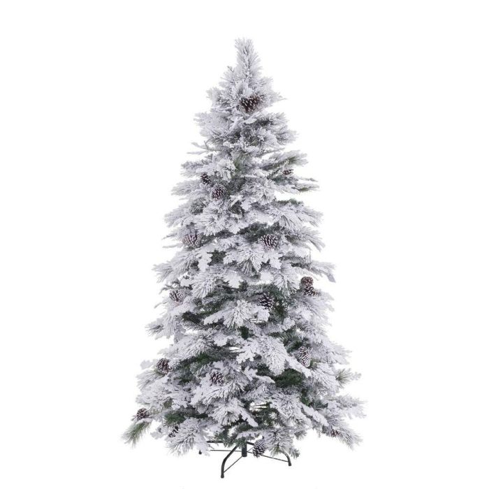 Árbol de Navidad Blanco Verde PVC Metal Polietileno 180 cm Árbol de Navidad Blanco Verde PVC Metal Polietileno 180 cm