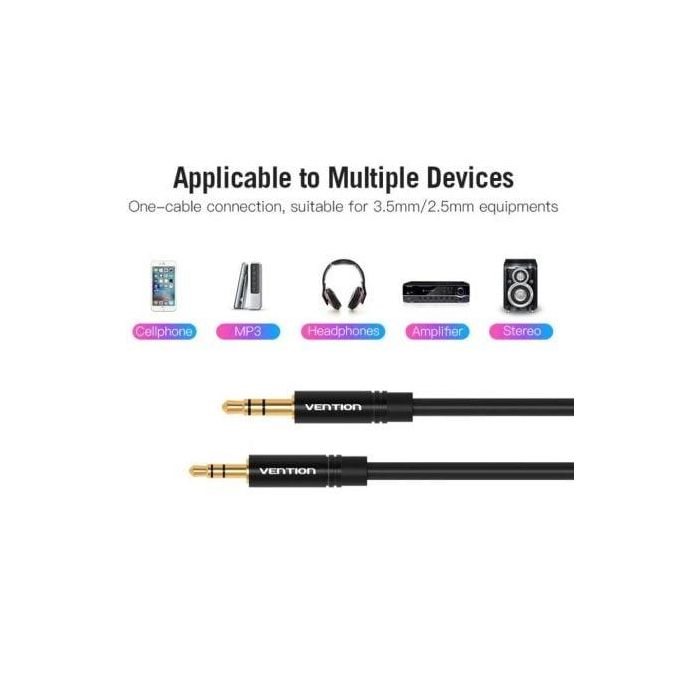 Vention BALBH Cable Estéreo Jack 3.5 mm Macho a Jack 2.5 mm Hembra 2m Negro, para Conectar Audio Multimedia Computadora MP3/MP4 1 Vention BALBH Cable Estéreo Jack 3.5 mm Macho a Jack 2.5 mm Hembra 2m Negro, para Conectar Audio Multimedia Computadora MP3/MP4 1