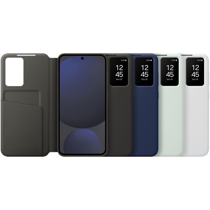 Samsung Funda Cartera Smart View para Galaxy S24 FE Negro con Bolsillo para Tarjetas y Ventana Interactiva 4